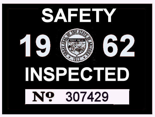 (image for) 1962 Arizona Inspection Sticker